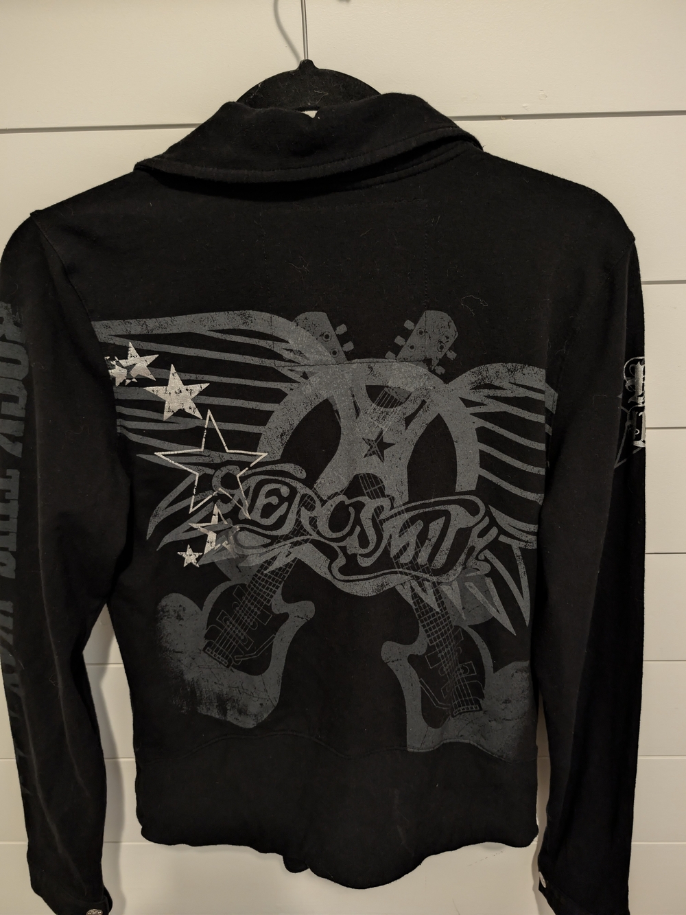 Disney Rock 'n' Roller Coaster Aerosmith Moto Jacket Black Juniors Large/Women S - Picture 5 of 10